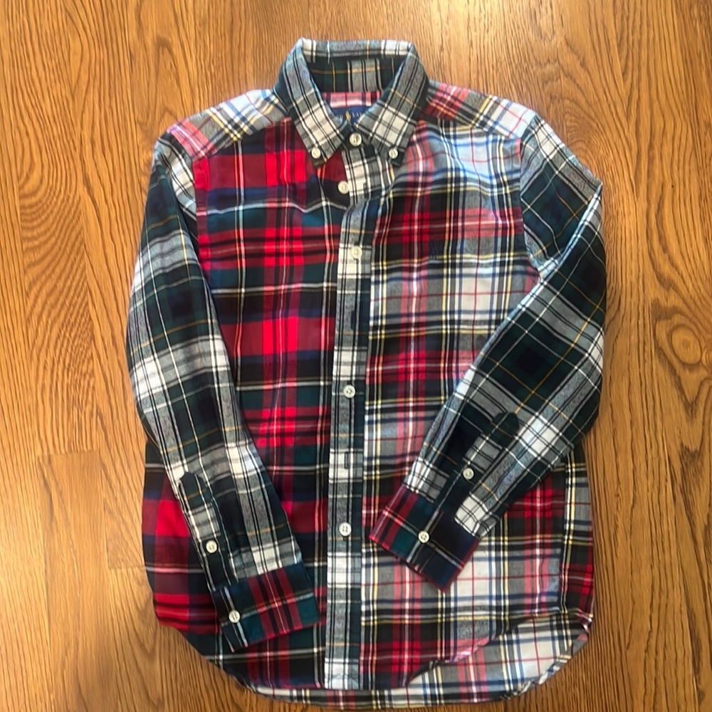 Boys Ralph Lauren button down flannel shirt size S